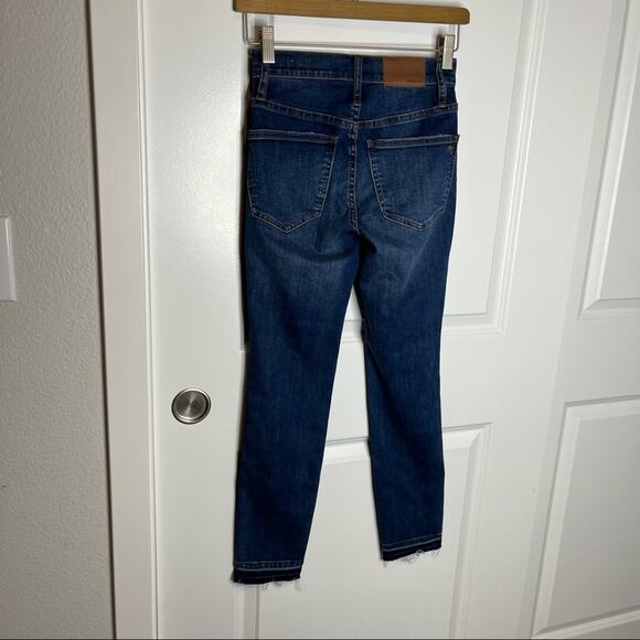 Madewell 10” High Rise Skinny Button Fly Raw Hem Jeans Size 23 - Picture 6 of 10